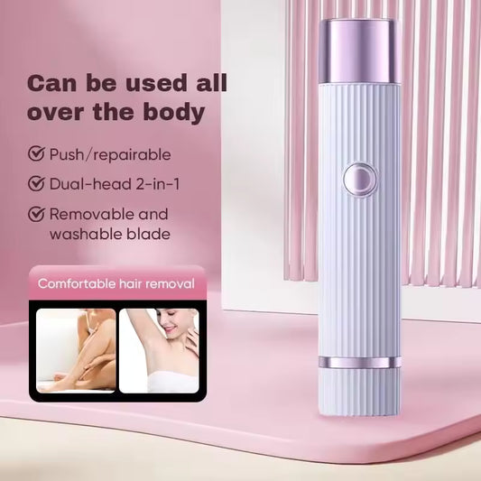2-in-1 Rechargeable Electric Facial Hair Remover & Body Trimmer