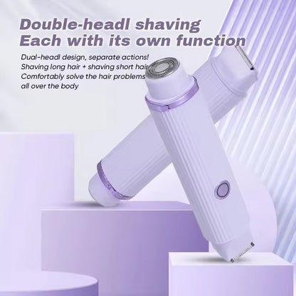 2-in-1 Rechargeable Electric Facial Hair Remover & Body Trimmer