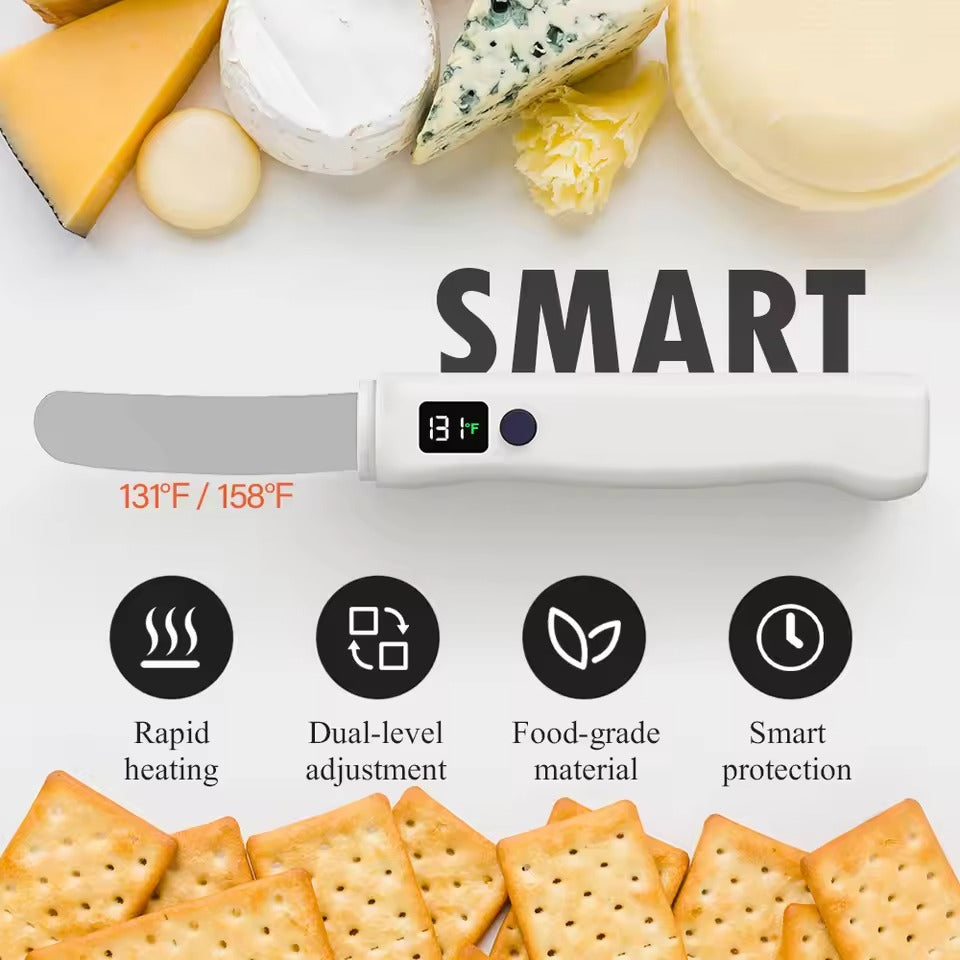 Rechargeable electric butter knife with LED Display