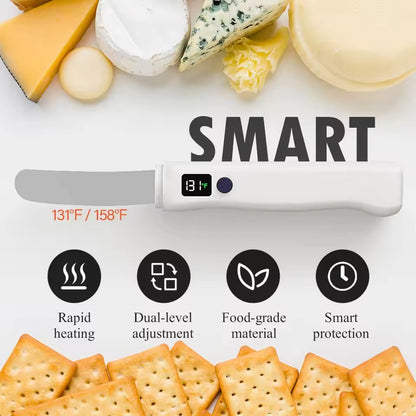 Rechargeable electric butter knife with LED Display
