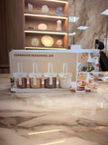Modern Glass Spice Jar Container Set (Pack of 4 with Stand)